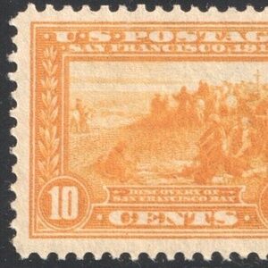 1913 US SC 400 10c yellow Orange MC Discovery of San Francisco Bay